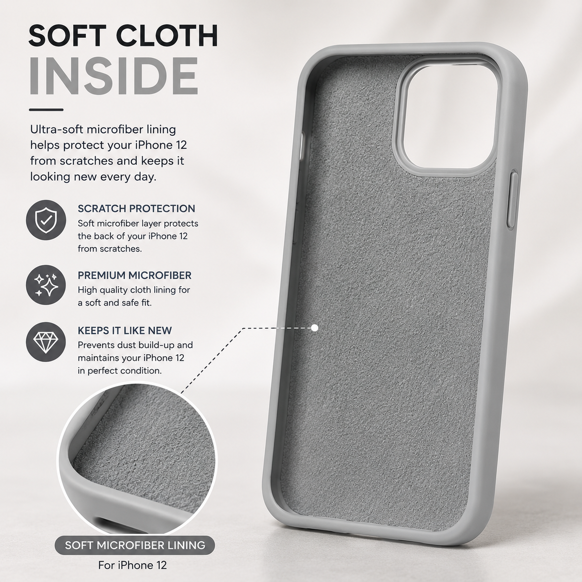 iPhone 12 Silicone Case – Stylish Protective Back Cover