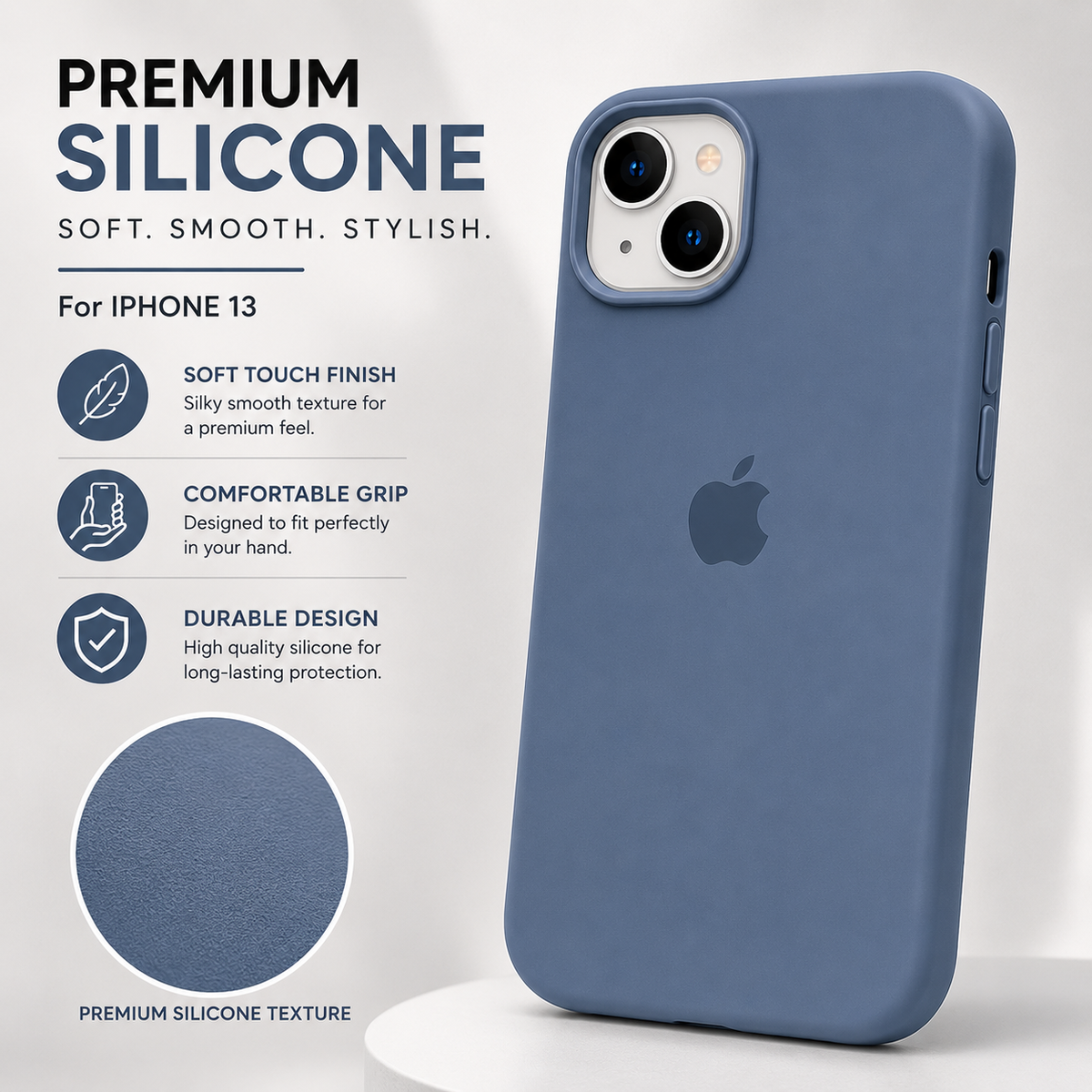 iPhone 13 Silicone Case – Stylish Protective Back Cover