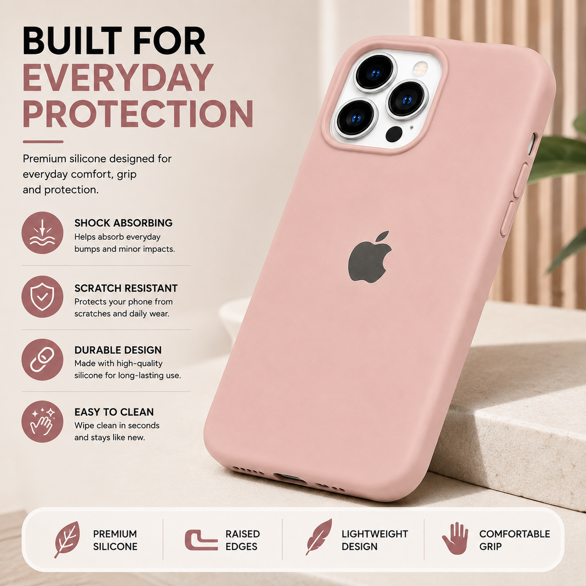 iPhone 13 Pro Max Silicone Case – Stylish Protective Back Cover