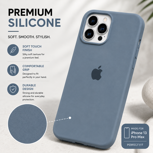 iPhone 13 Pro Max Silicone Case – Stylish Protective Back Cover
