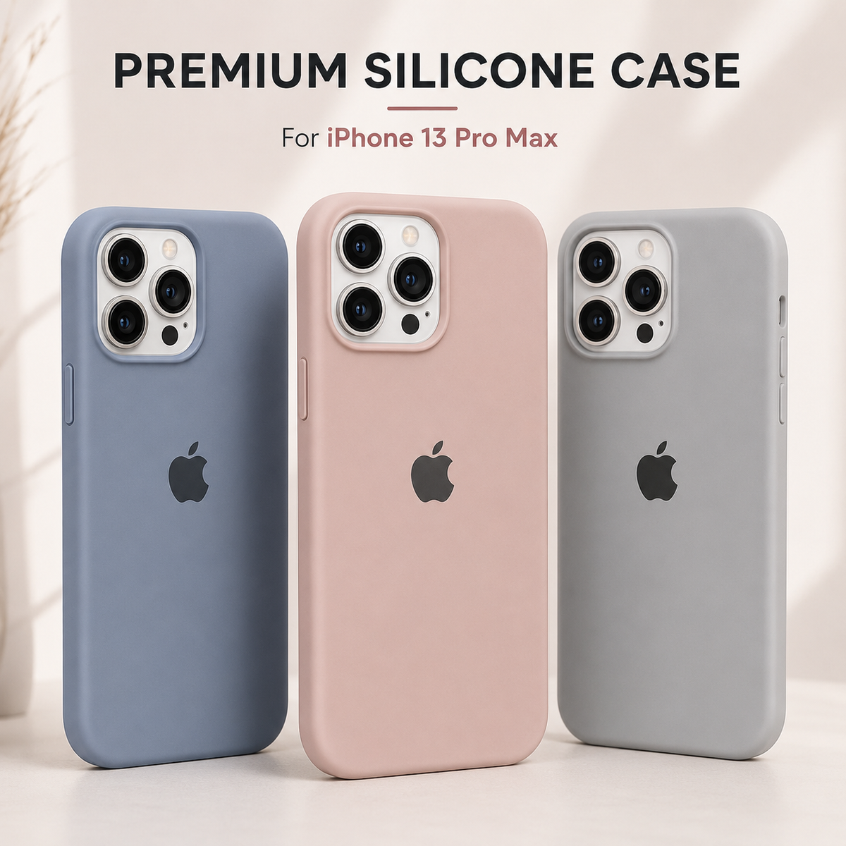 iPhone 13 Pro Max Silicone Case – Stylish Protective Back Cover