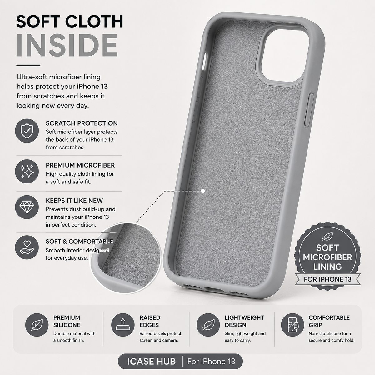 iPhone 13 Silicone Case – Stylish Protective Back Cover