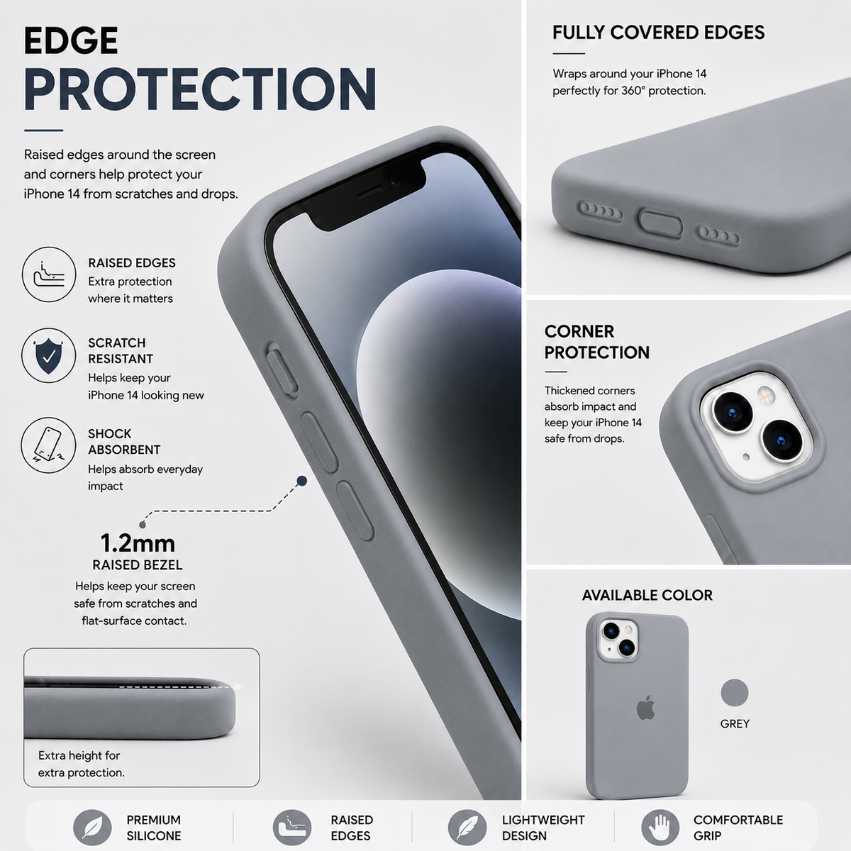 iPhone 14 Silicone Case – Stylish Protective Back Cover