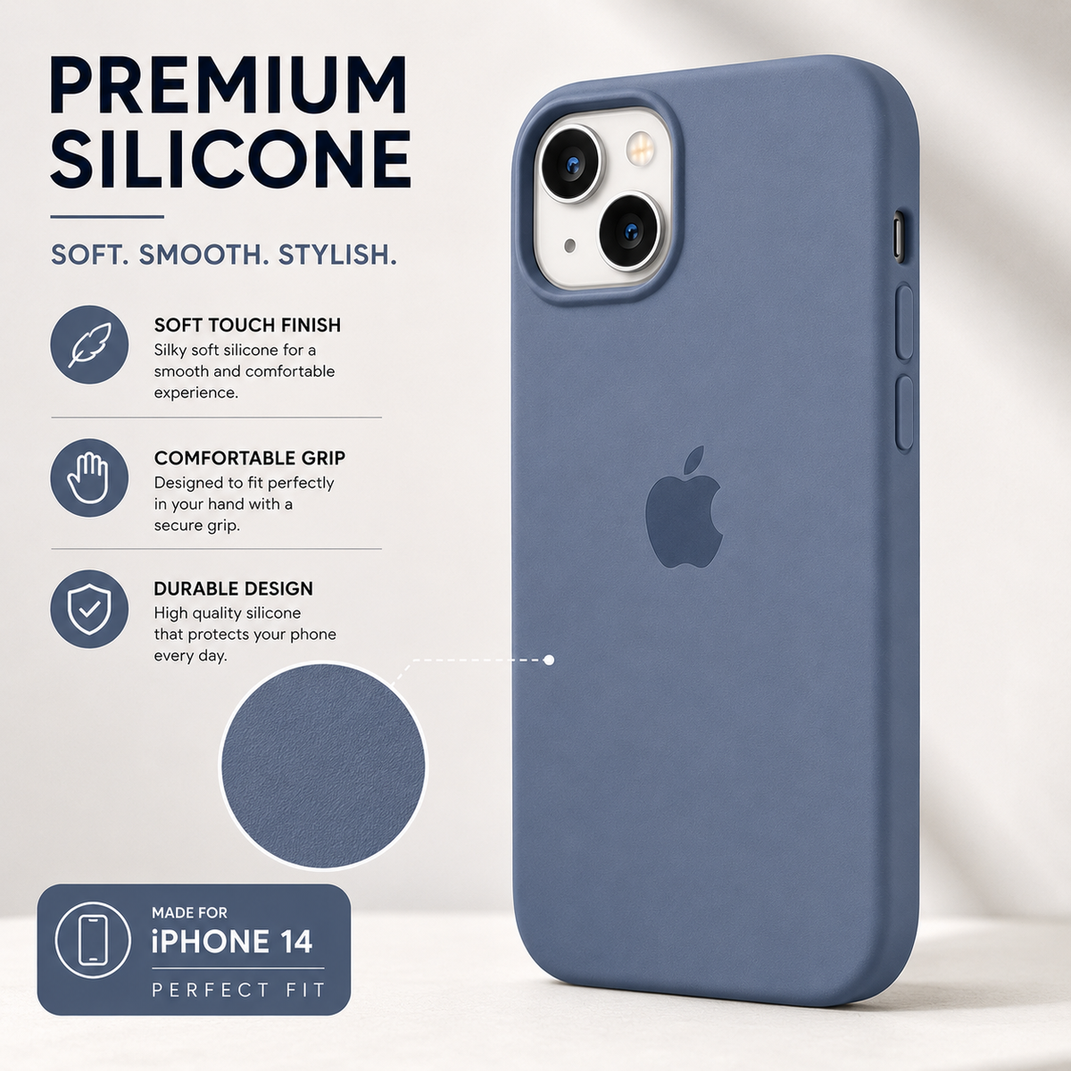 iPhone 14 Silicone Case – Stylish Protective Back Cover