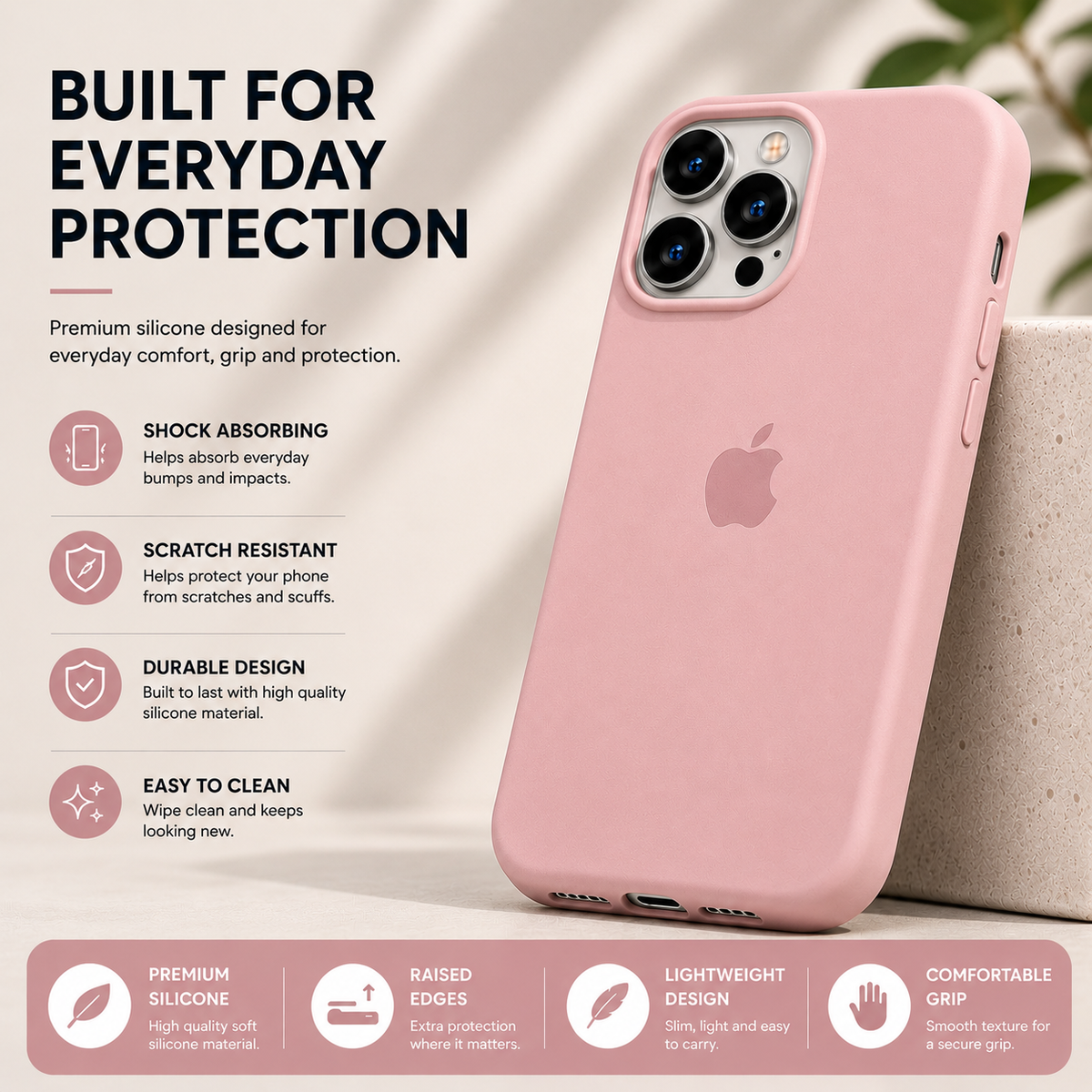 iPhone 14 Pro Silicone Case – Stylish Protective Back Cover