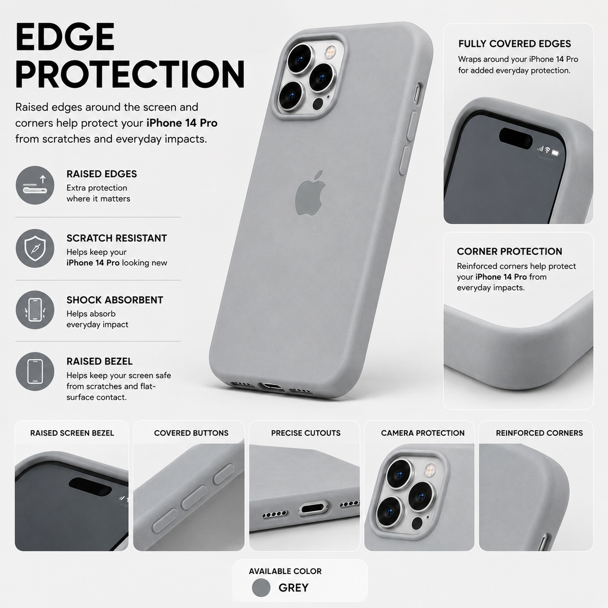 iPhone 14 Pro Silicone Case – Stylish Protective Back Cover