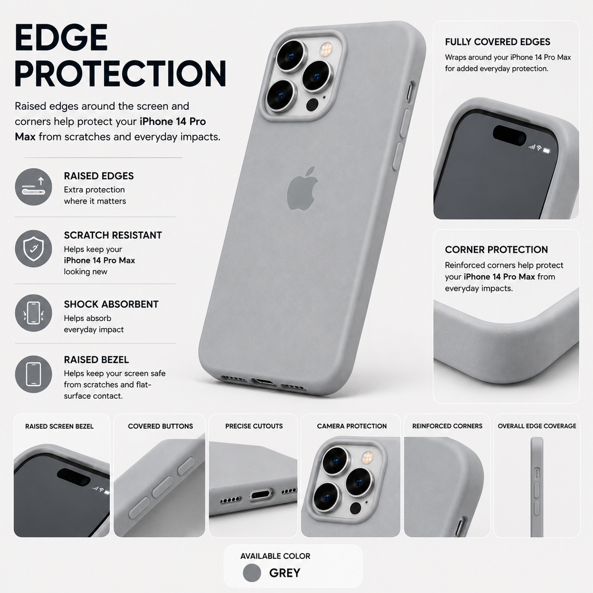 iPhone 14 Pro Max Silicone Case – Stylish Protective Back Cover
