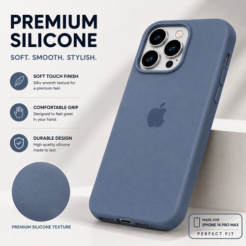 iPhone 14 Pro Max Silicone Case – Stylish Protective Back Cover
