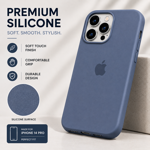 iPhone 14 Pro Silicone Case – Stylish Protective Back Cover