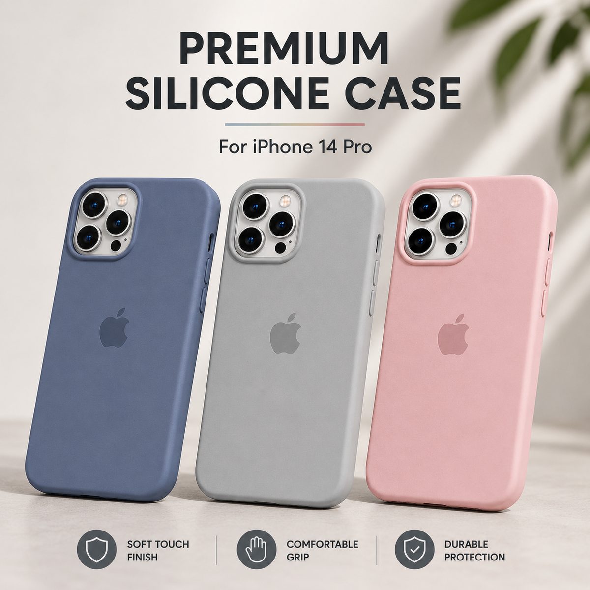 iPhone 14 Pro Silicone Case – Stylish Protective Back Cover