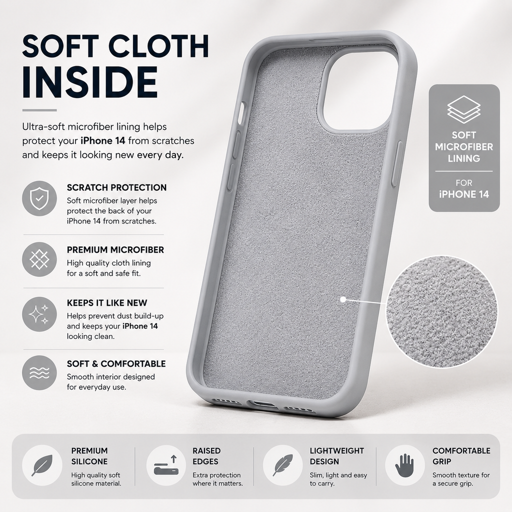 iPhone 14 Silicone Case – Stylish Protective Back Cover