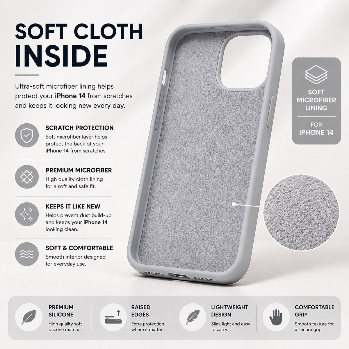 iPhone 14 Silicone Case – Stylish Protective Back Cover