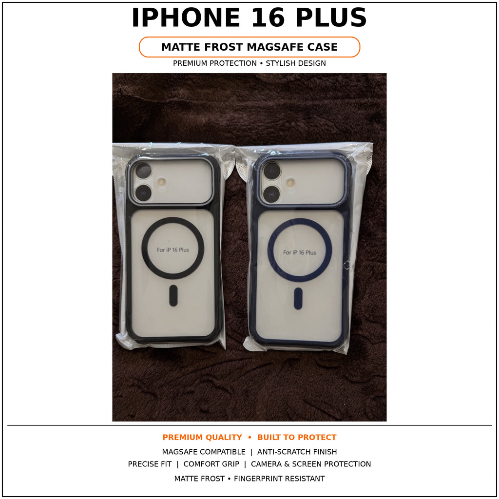 iPhone 16 Plus Premium Matte Frost MagSafe Case – Stylish Protective Back Cover