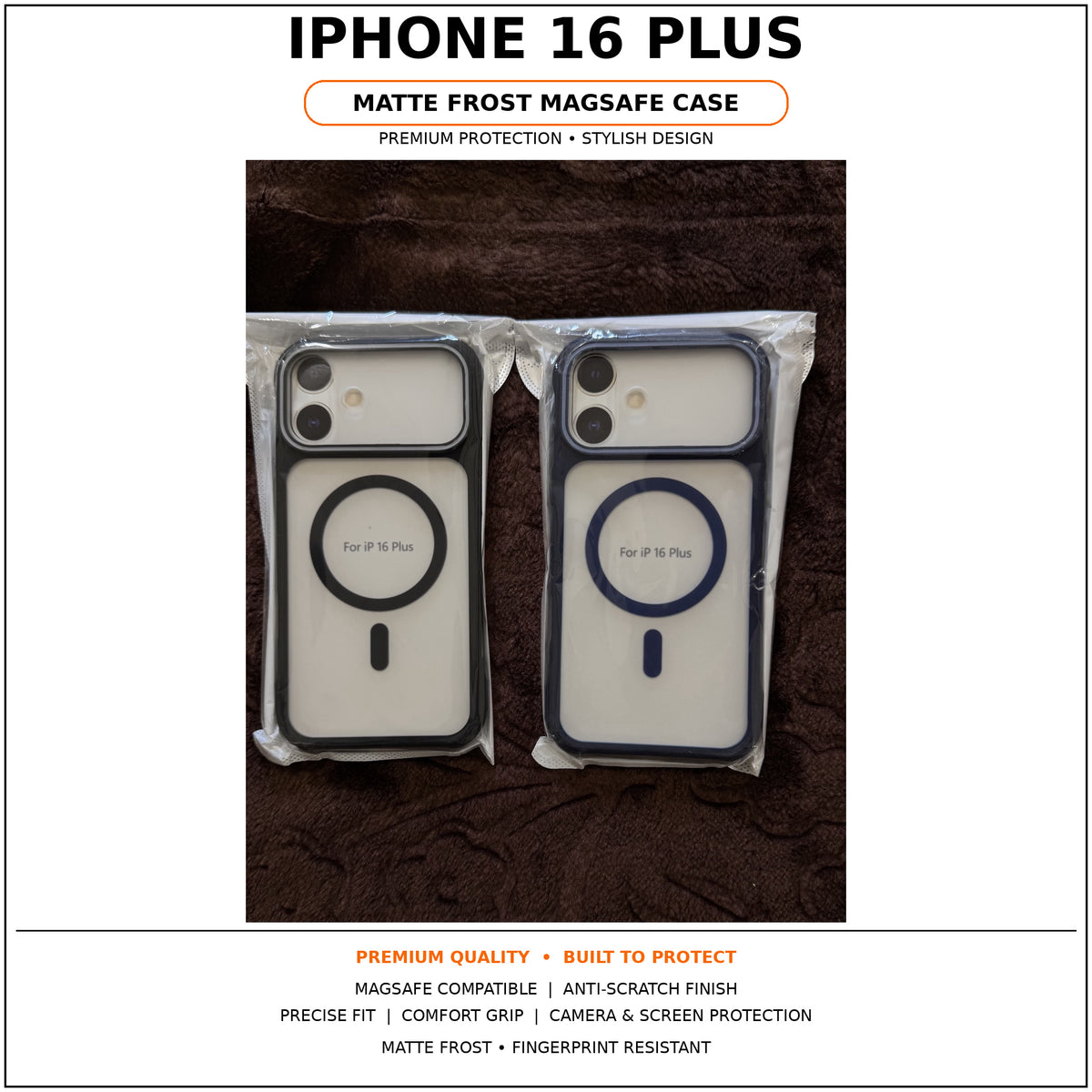 iPhone 16 Plus Premium Matte Frost MagSafe Case – Stylish Protective Back Cover