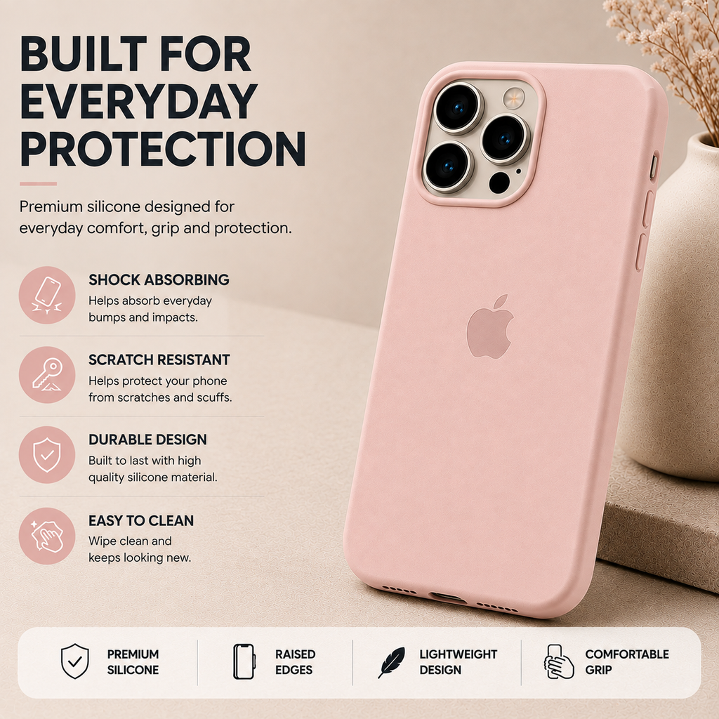 iPhone 16 Pro Max Silicone Case – Stylish Protective Back Cover