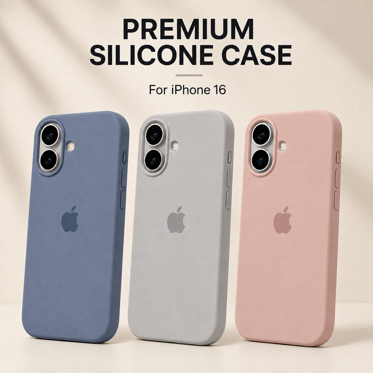 iPhone 16 Silicone Case – Stylish Protective Back Cover