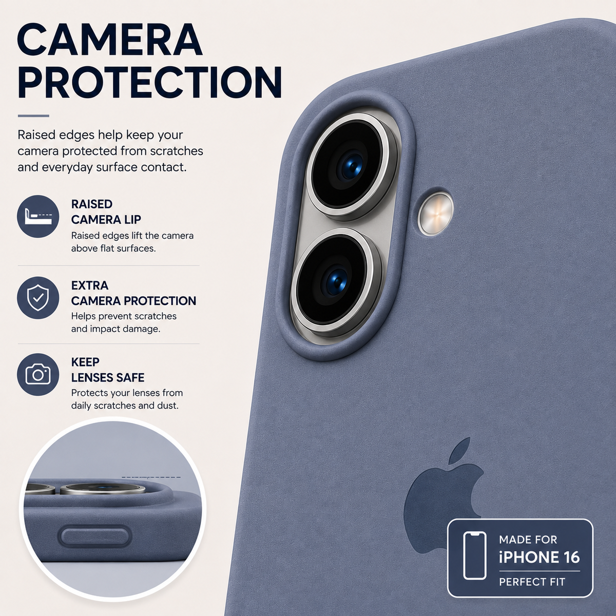 iPhone 16 Silicone Case – Stylish Protective Back Cover