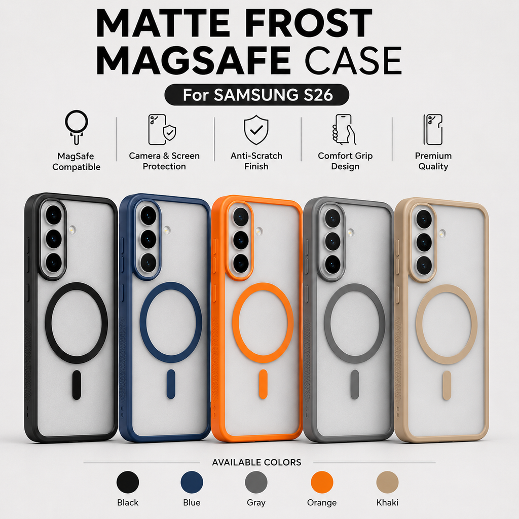 Samsung Galaxy S26 Premium Matte Frost MagSafe Case – Stylish Protective Back Cover