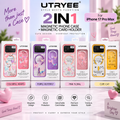 UTRYEE 2-in-1 Magnetic iPhone Case + Detachable Card Holder for iPhone 17 Pro Max