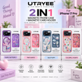 UTRYEE 2-in-1 Magnetic iPhone Case + Detachable Card Holder for iPhone 17 Pro