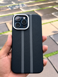 iPhone 16 Pro Woven Texture Premium Leather Case – Stylish & Protective