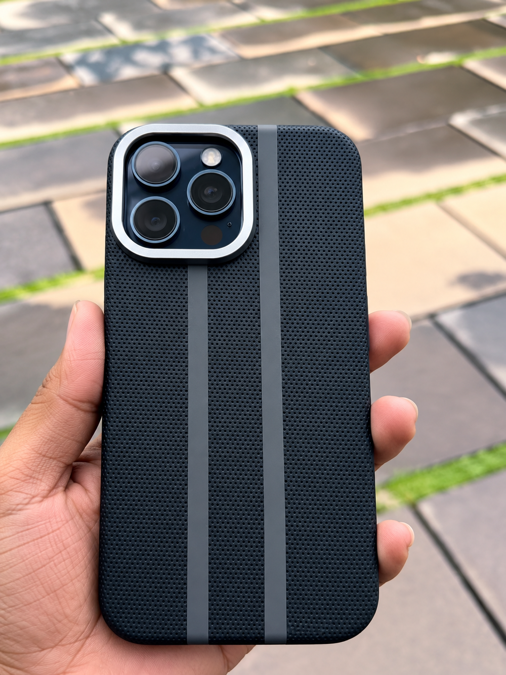 iPhone 15 Pro Max Woven Texture Premium Leather Case – Stylish & Protective