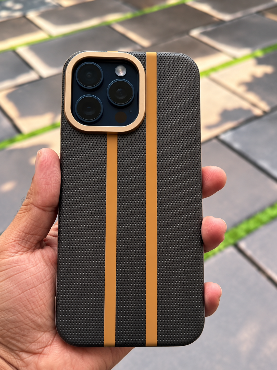 iPhone 16 Pro Woven Texture Premium Leather Case – Stylish & Protective