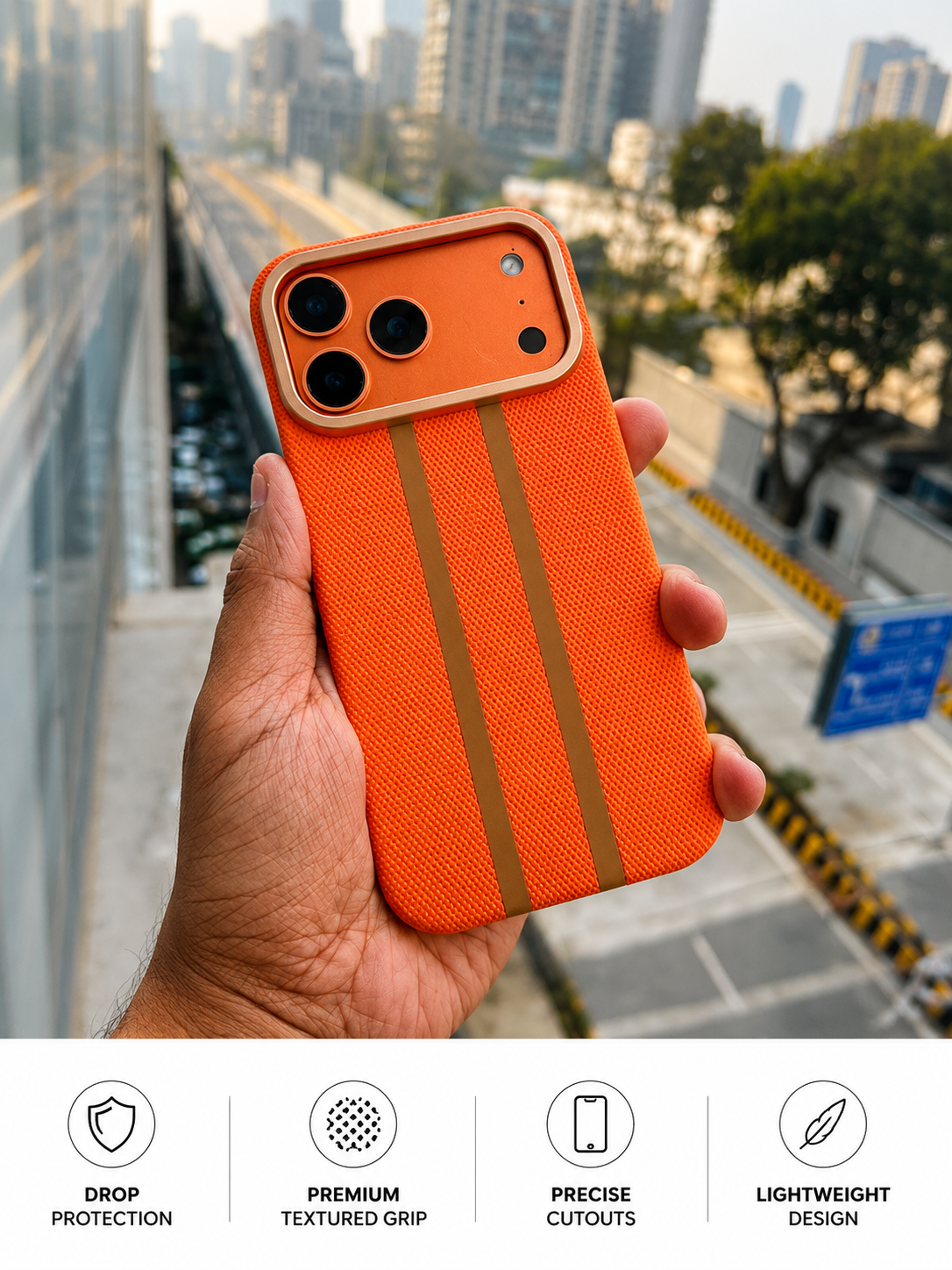 iPhone 17 Pro Max Woven Texture Premium Leather Case – Stylish & Protective